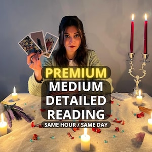 Premium Medium Psychic Reading, Keine Karten Hellsichtige Reading, Same Hour Reading, Telepathische Reading, Psychische Spirituelle Ratschläge, Keine Werkzeuge