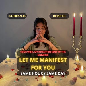 Let Me Manifest For You, Medium Reading, Psychic Reading, Personalized Ritual, Love, Luck, Career, for You, personalized, same hour