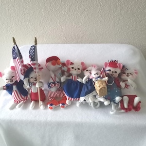 Conjunto patriótico de 7 ratones Annalee