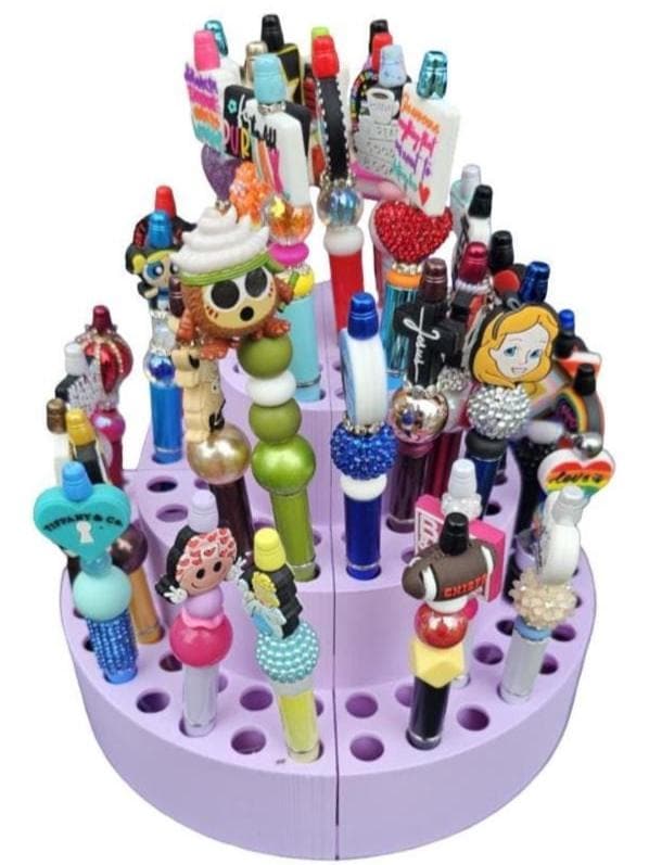 Cake Shaped Pen Display – Holds Up to 112 Pens – Breaks Into 4 Segments – Tiered Organizer for Desks & Craft Rooms