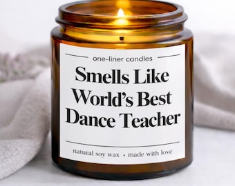 Vela para profesor/a de danza, regalo para profesor/a de danza, regalo para recital de danza, regalo para profesor/a de ballet, regalo para dueño/a de estudio de danza, regalo de agradecimiento para profesores/as