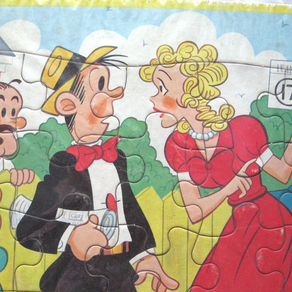 RESERVED for SUSAN Blondie and Dagwood Inlaid Jigsaw Puzzle