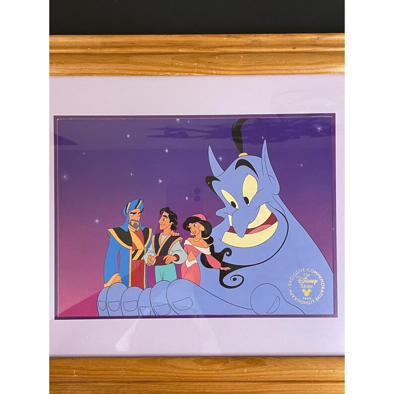 Disney ALADDIN Walt Disney Store 1996 Exclusive Commemorative Framed ...