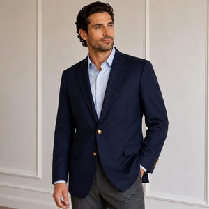 Navy Burberry Blazer - Etsy