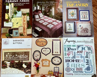 Counted Cross Stitch Patterns, Cross Stitch Book, Leaflet, Vintage, Mix and Match - Clearance Sale - Buy More and Save!  Listing No. 14