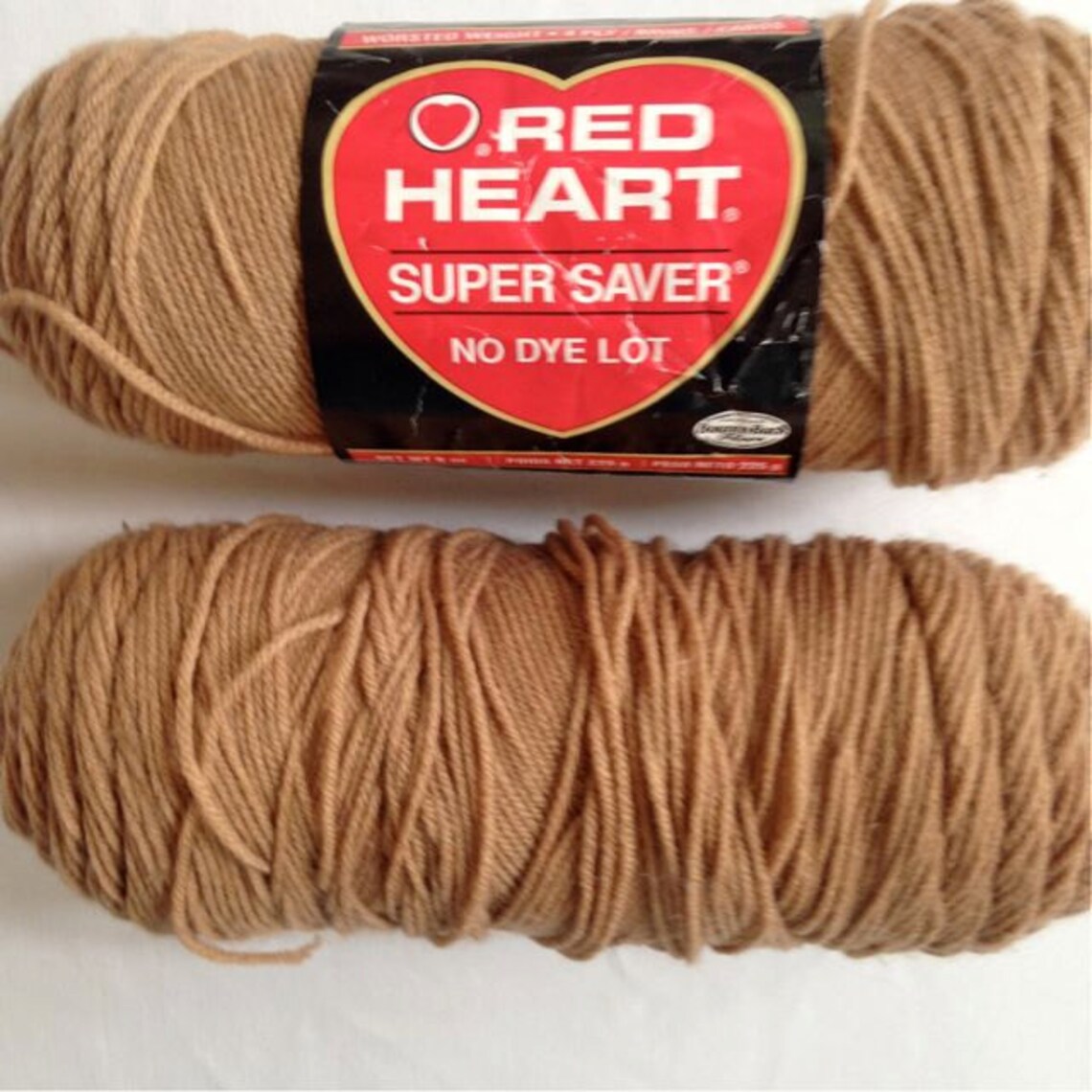 Red Heart Yarn Warm Brown Super Saver 2 skeins Etsy
