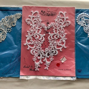 Lace Trim, Lace Appliques, Bridal Lace Trim, Bridal Trim, Sequin Trim, Lace Trim Appliques, Wedding Trim, Sewing Trim, Mix & Match