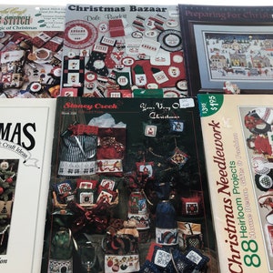 Christmas Counted Cross Stitch Pattern Books - Vintage - Mix and Match - Buy More and Save! Listing No. 4