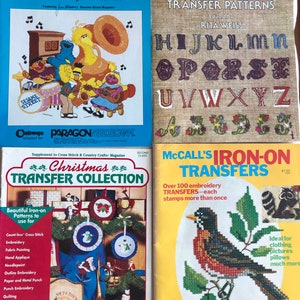 Iron-on Transfers Pattern Book, Alphabet Transfers, Embroidery Transfers, Christmas Transfers - Mix and Match
