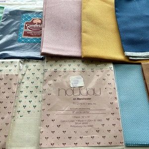 Aida Cross Stitch Fabric, Destash Cross Stitch Supplies, Evenweave Linen, Needlework Fabric, Embroidery Fabric, Mix & Match