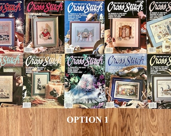 Counted Cross Stitch Magazines, Vintage Cross Stitch Pattern, Destash Cross Stitch, For the Love of Cross Stitch - Set of 10 magazines