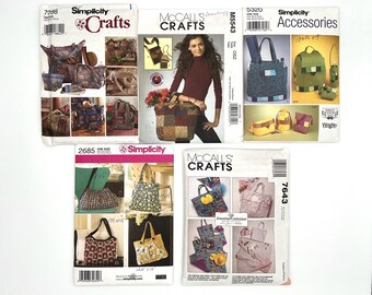 Sewing Patterns for Totes, Back Pack, Retreat Bags, Fanny Packs, Messenger Bags, Utility Bags - Mix & Match