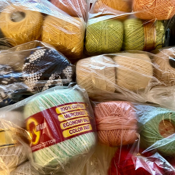 Crochet Thread, Ladder Ribbon Yarn, Crochet Balls, Crochet Skeins, Destash, Assortment to Choose From, Mix & Match