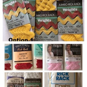 JUMBO Rick Rack Trim Binding, Destash, Vintage Sewing, Rick Rack Ribbon, Mix & Match