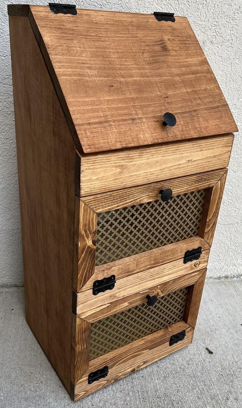 Handcrafted potato/onion/veggie/bread bin