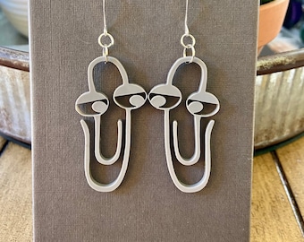 Clippy Earring.  Remember Windows 97.  Laser Acrylic.  Shop Name: jillmccp  JMP Designs