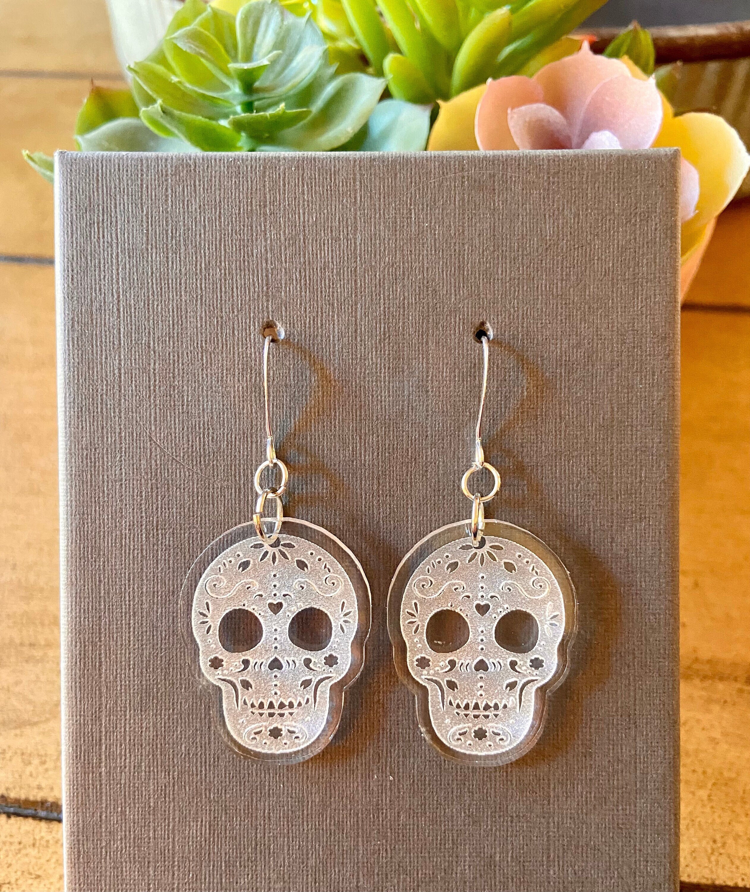 Skull Earrings Mcqueen - Etsy