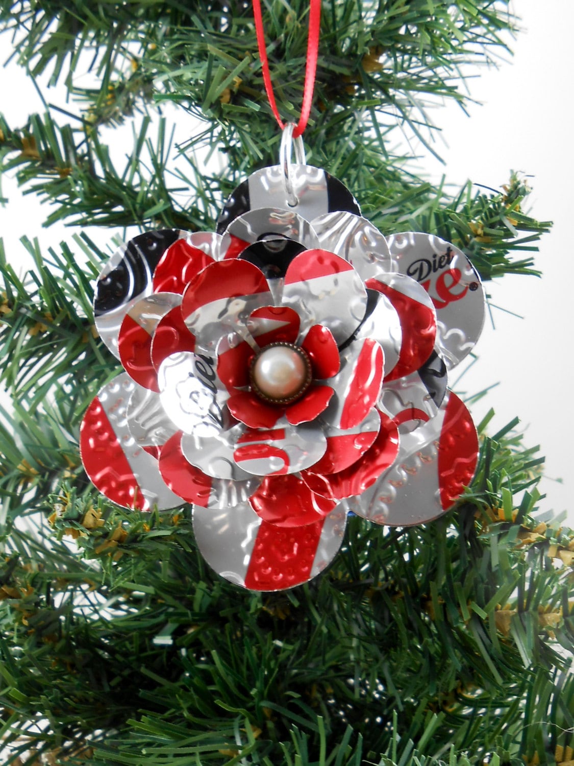 Diet Coke Flower Christmas Ornament. Recycled Soda Pop Can Art.  Double-sided. 2025 Can. - Etsy, image size:1125x1500