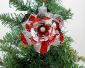 Diet Coke Flower Christmas Ornament. Recycled Soda Pop Can Art. Double-sided. Shop Name Jillmccp