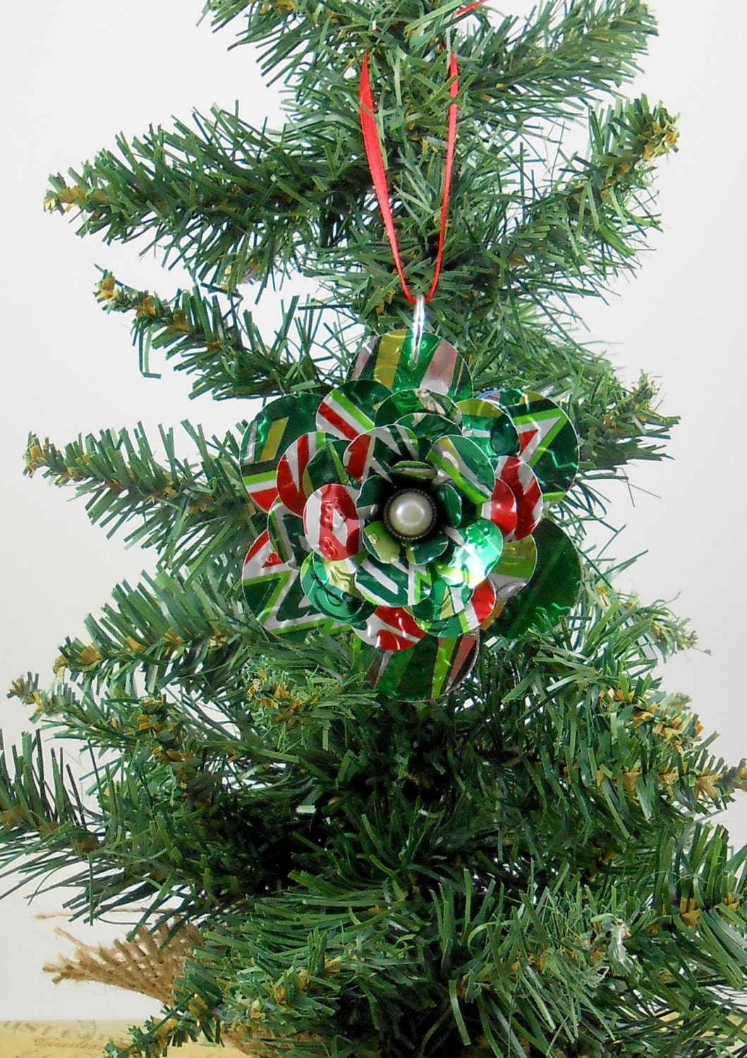 Mountain Dew Flower Christmas Ornament. Recycled Soda Can | Etsy