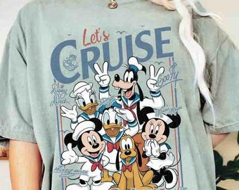 Customize Disney Mickey and Friends Cruise Line Shirt, Personalize Family Disney Cruise Vacation 2026, Disney Magic Wonder Fantasy Wish Tee