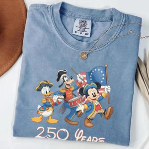 America 250 Years Shirt, Spirit Of 76 Trips Tee, Retro Mickey Mouse 250th Anniversary Apparel, Patriotic Goofy Donald Duck, July 4th Tops