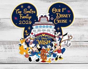 Personalized Our 1st Disney Cruise Magnet Cruise Door Magnet Disney Wish Dream Treasure Fantasy Magic magnet Disney Cruise Line 2026 Magnet