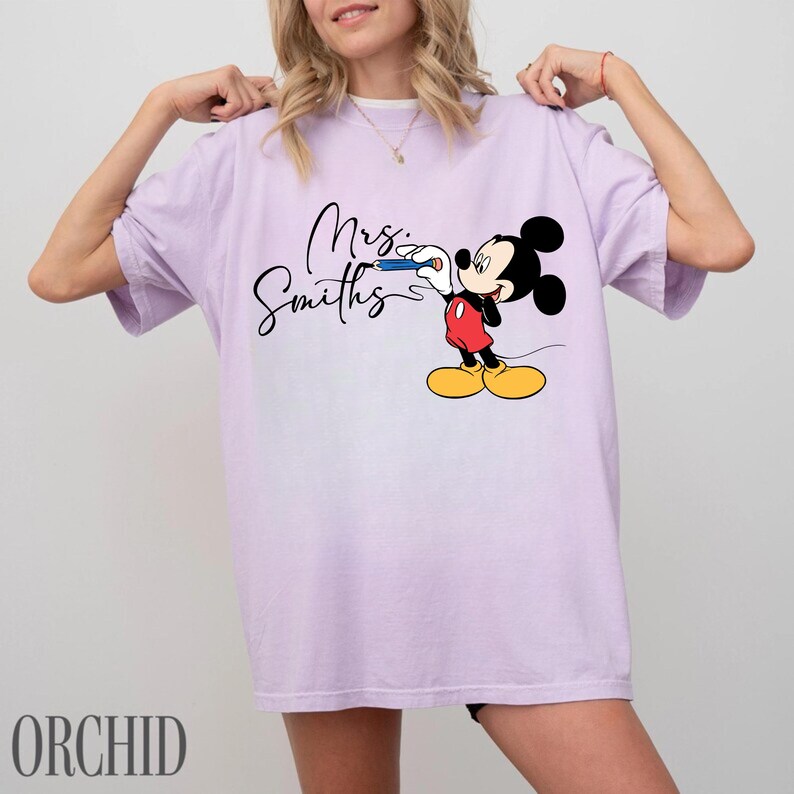 Personalized Mickey Teacher Shirt, Teacher Shirt, Mickey Mouse T-Shirt, Back To School Shirt, Custom Name Gift, Gift For Teacher bild 2