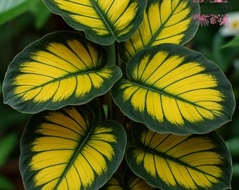 25 Sunburst Calathea Seeds, Rare Tropical Houseplant, Exotic Foliage, Indoor Jungle Garden