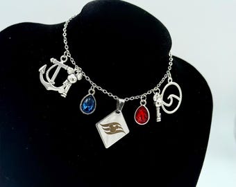 Disney Cruise Ship Inspired Charm Necklace | Mickey Mouse Anchor | Pixie Dust | Fish Extender Jewelry | Personalized Charm Necklace