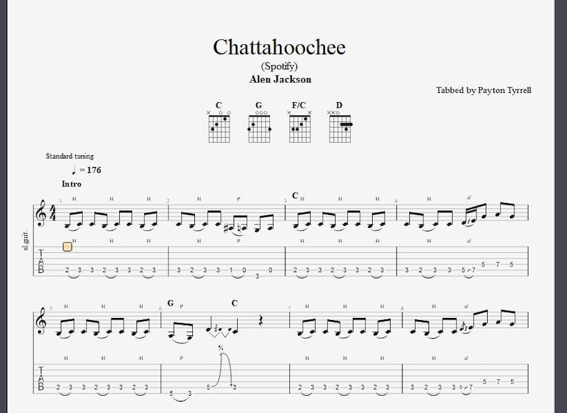 Chattahoochee - Alan Jackson - Etsy