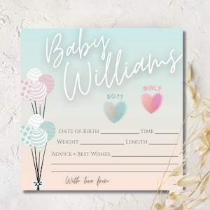 Babypartyspiel, Babyvorhersage- und Ratenkarte, Baby, Babyparty-Vorhersagen, Babyparty-Vorhersage-Spiele, bearbeitbar, digitaler Download