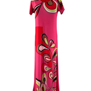 Pink Bold Print Maxi Loose fitting dress