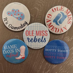Ole Miss Gameday Pins/Buttons
