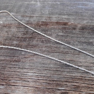 Borobudur Chain solid sterling Silver necklace Handmade silver, 3mm thick chain necklace, request your length image 5