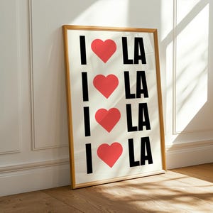 Los Angeles City-afdruk: poster &#39;I Love LA&#39; (digitale download)