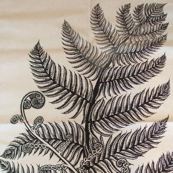 Punga fern tea towel