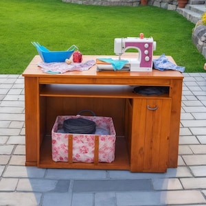 DIY Foldable Craft Table Plan: Sewing & Cutting Station (PDF Download)