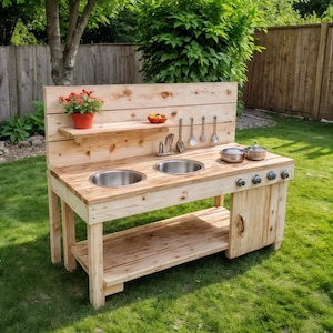 Kids Mud Kitchen Build Plan: Outdoor Play Kitchen (PDF Download)