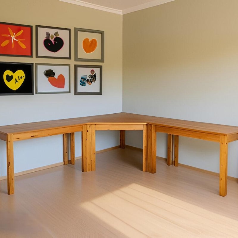 L Shaped Table - Etsy