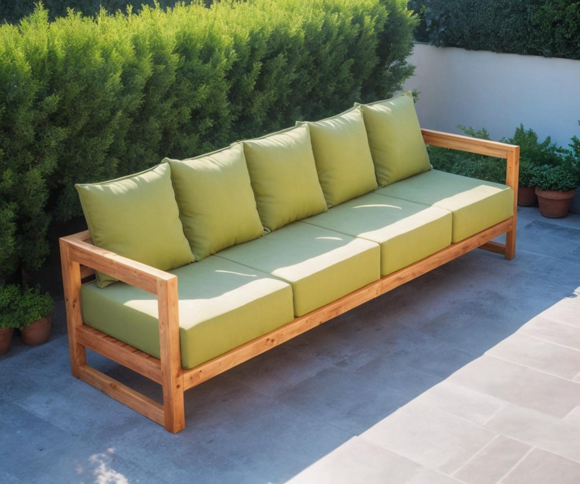 Picture of Outdoor Sofa Plan: Minimalist Patio Furniture (PDF Download) - Etsy