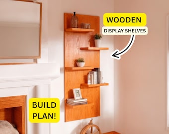 DIY Wall-Mounted Display Shelves Build Plan: Modern Floating Shelf (PDF Download)