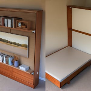 Queen Size Murphy Bed Build Plan: Space Saving DIY Bed Frame (PDF)
