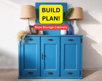 Planos de zapatero DIY: Organizador de entrada de madera (Descarga de planos en PDF)