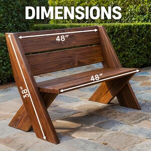 Outdoor Bench Plans: Woodworking Build Plans (PDF Download) - Etsy