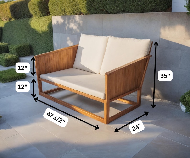 DIY Outdoor Wooden Sofa Build Plan –garden DIY Plans, Patio Couch Build ...