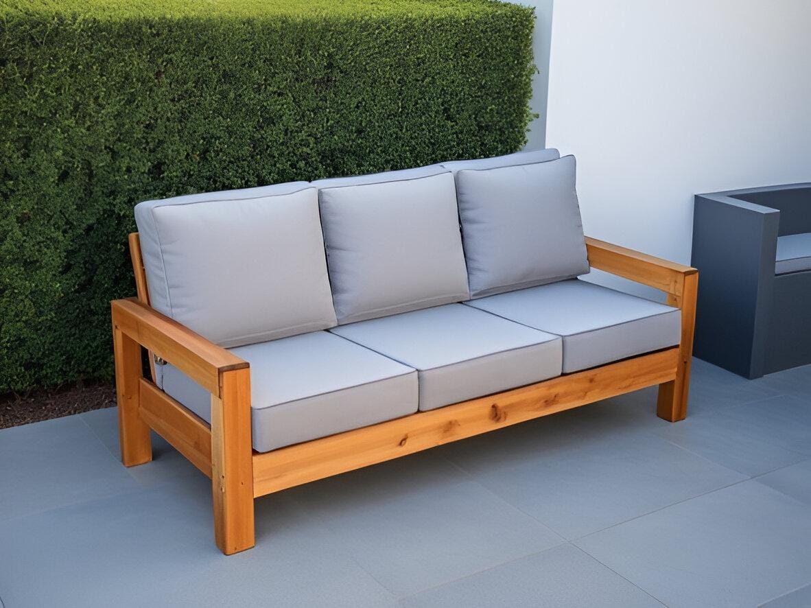 DIY Wooden Outdoor Sofa Build Plan: Patio Furniture (PDF File) - Etsy