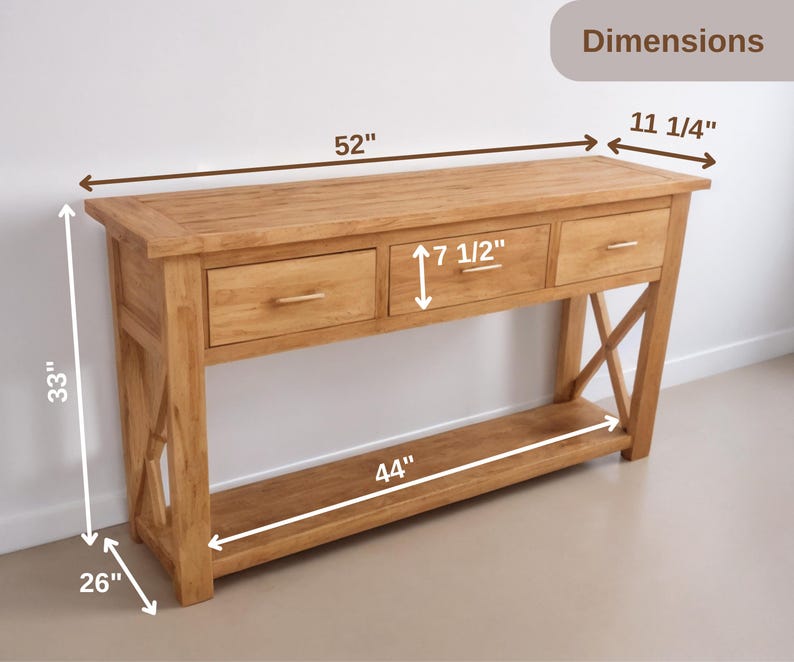 DIY Console Table Build Plans- Console With Drawers - Furniture Plans ...