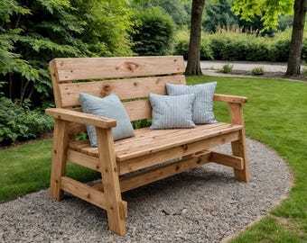 Outdoor Bench Plan, Outdoor seating, Woodworking Plans (PDF Download)