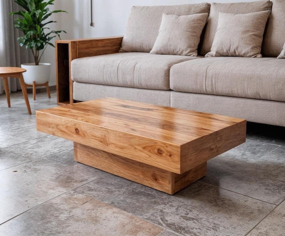 Modern Coffee Table Plan: Waterfall Design, Woodworking (PDF Download)
